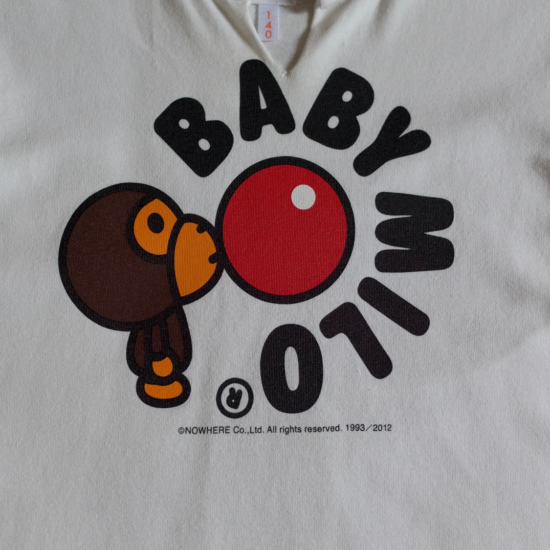 Bape kids baby milo cotton 1/2 tee 상품이미지3