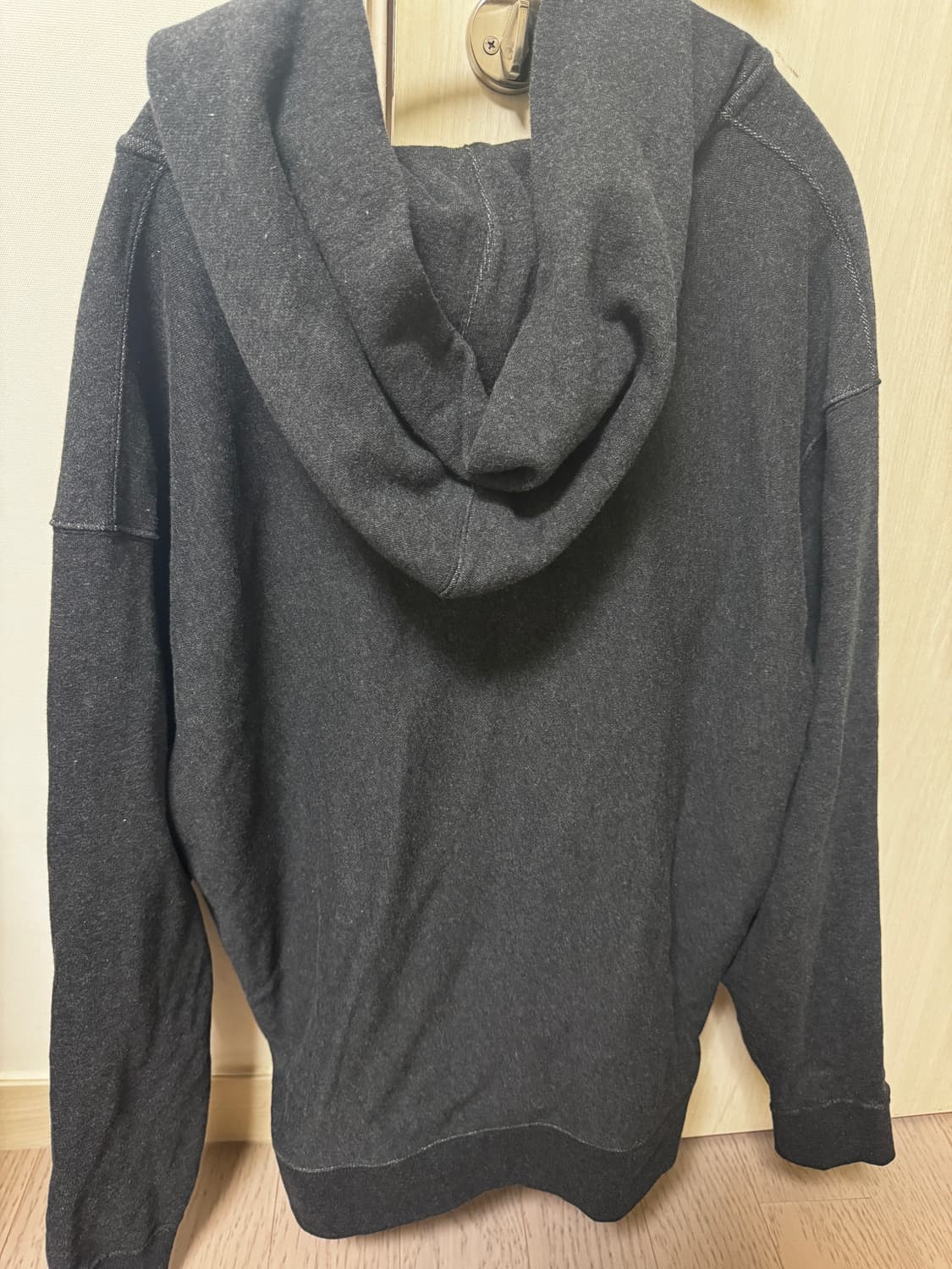 카키스 Khakis 블랙 (차콜 그레이) 후드 집업 3사이즈 상품이미지4