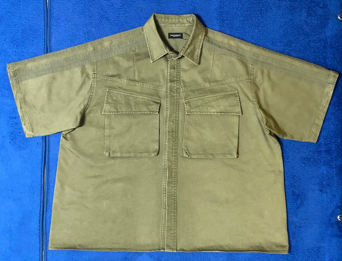 FARFROMWHAT 파프롬왓 피아카이브 오버사이즈 워크 셔츠 올리브2 상품이미지1