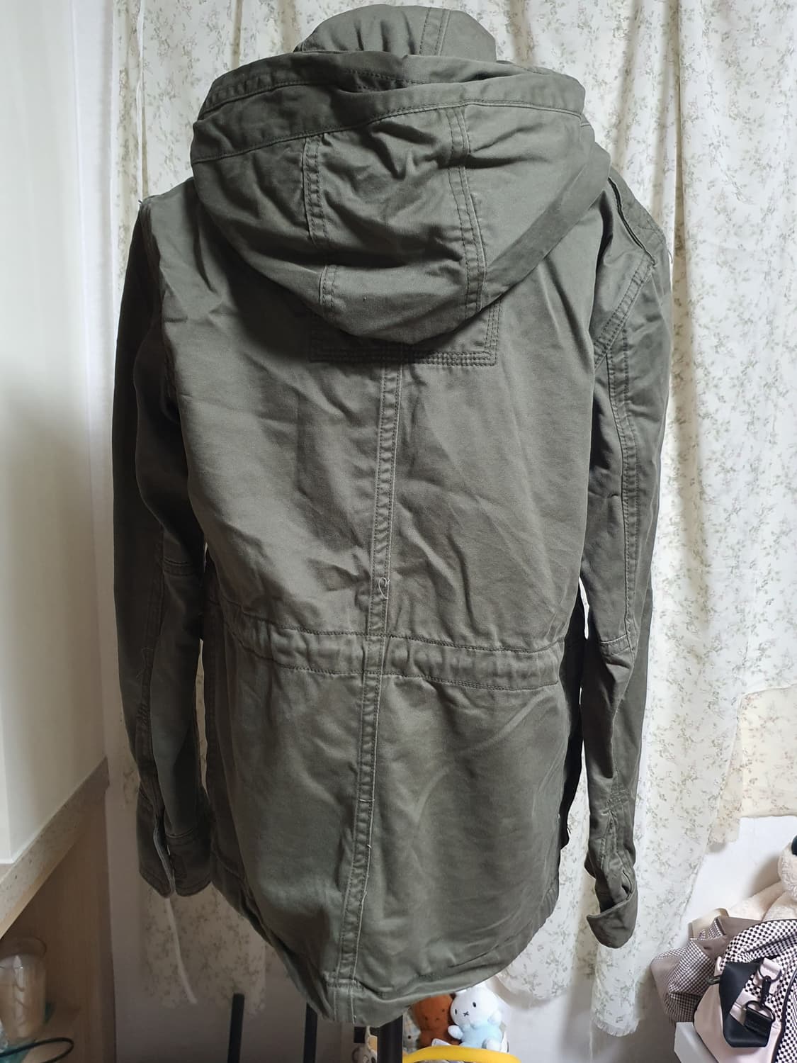 [빈티지] 후아유 카키색 후드 야상 점퍼 상품이미지4