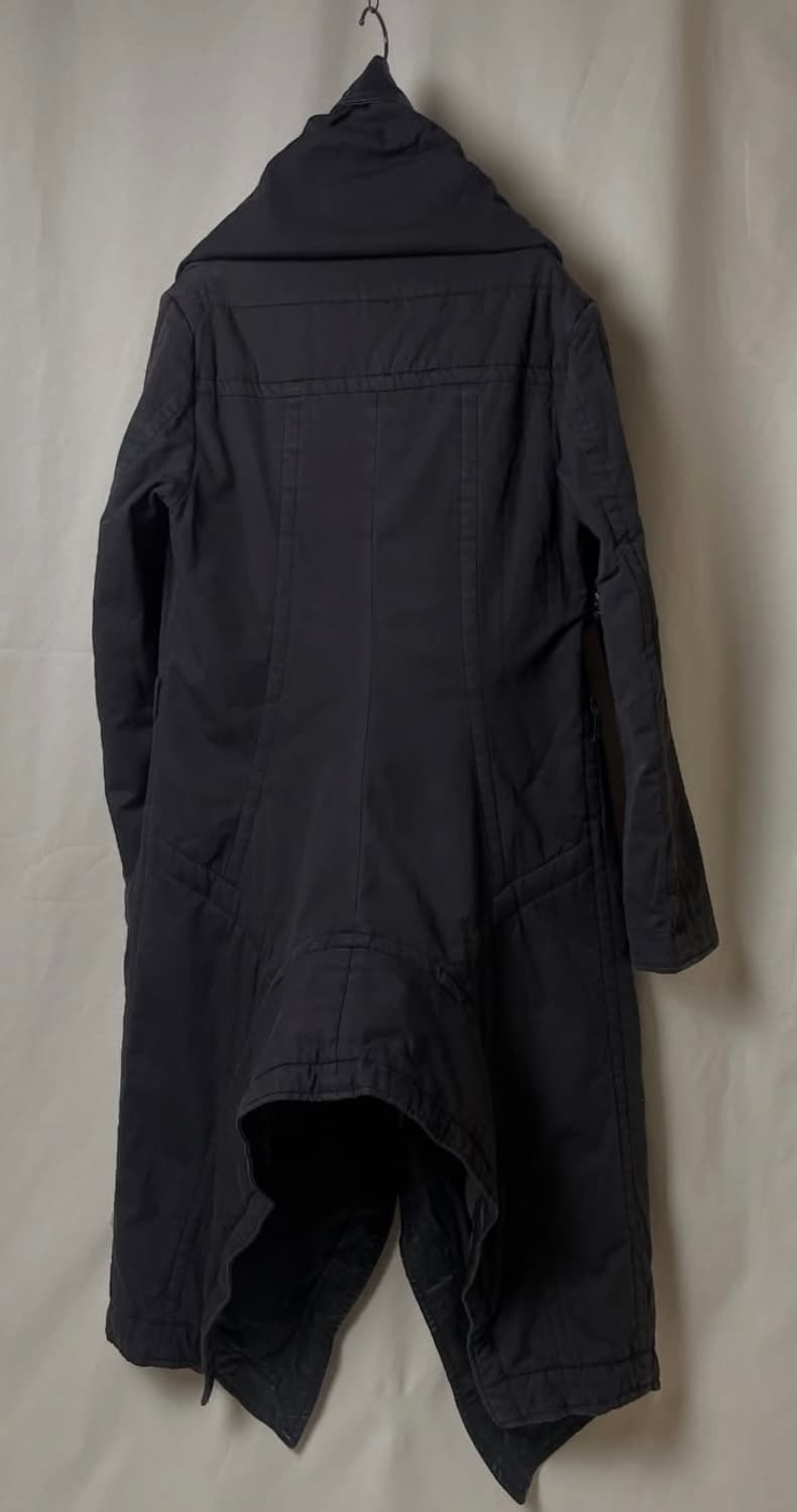 Julius 08fw leather trimmed draped coat 상품이미지3