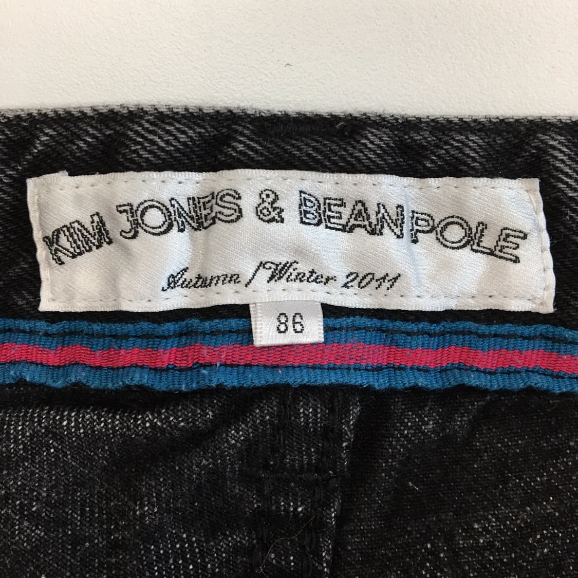 빈폴x킴존스 자수로고 워시드블랙 워싱 데님진 33-34  상품이미지5