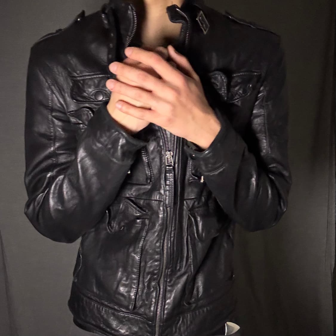 포켓 디테일 양가죽 자켓 상품이미지6