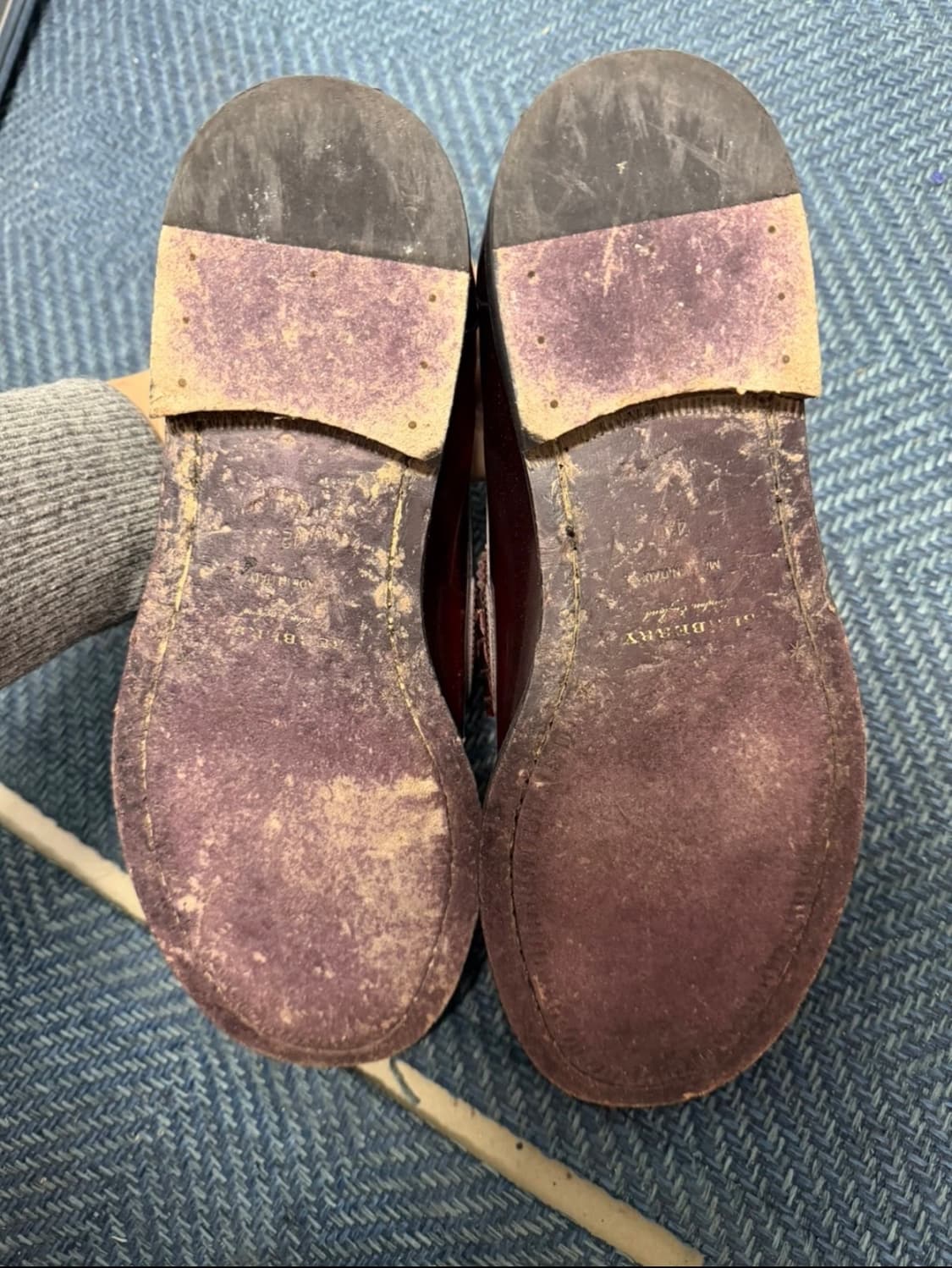 버버리 버건디 프린지 로퍼(42사이즈) 상품이미지5