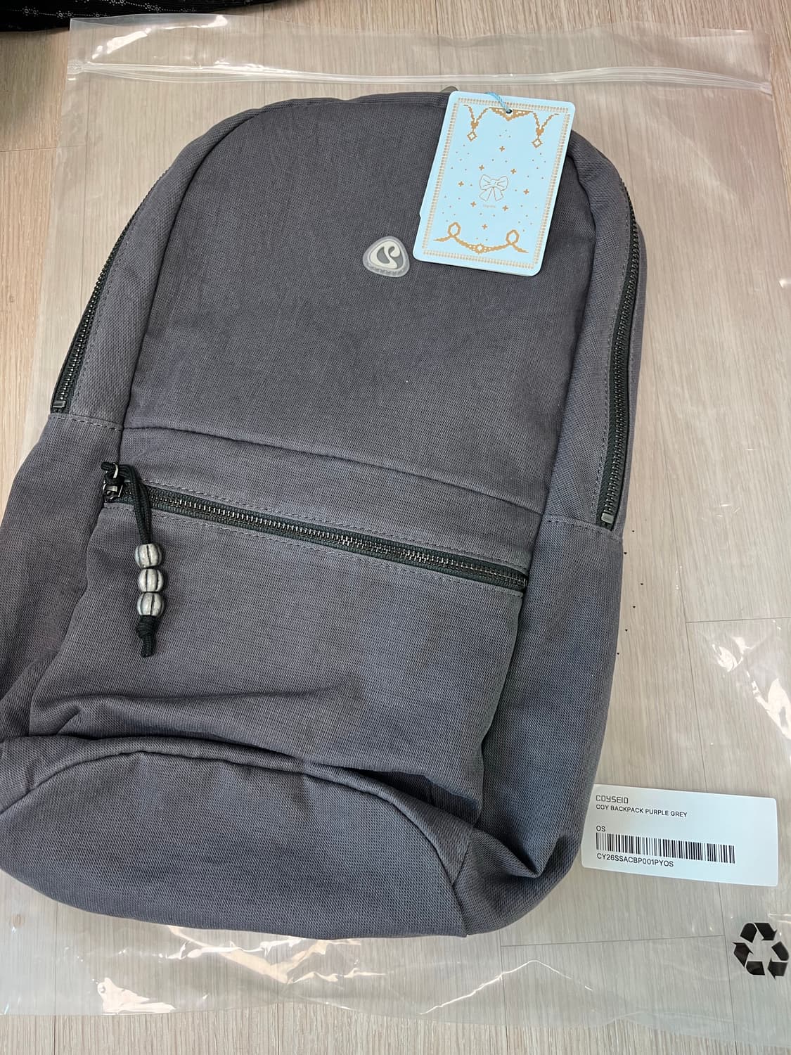 코이세이오 가방 COY BACKPACK PURPLE GREY 상품이미지2