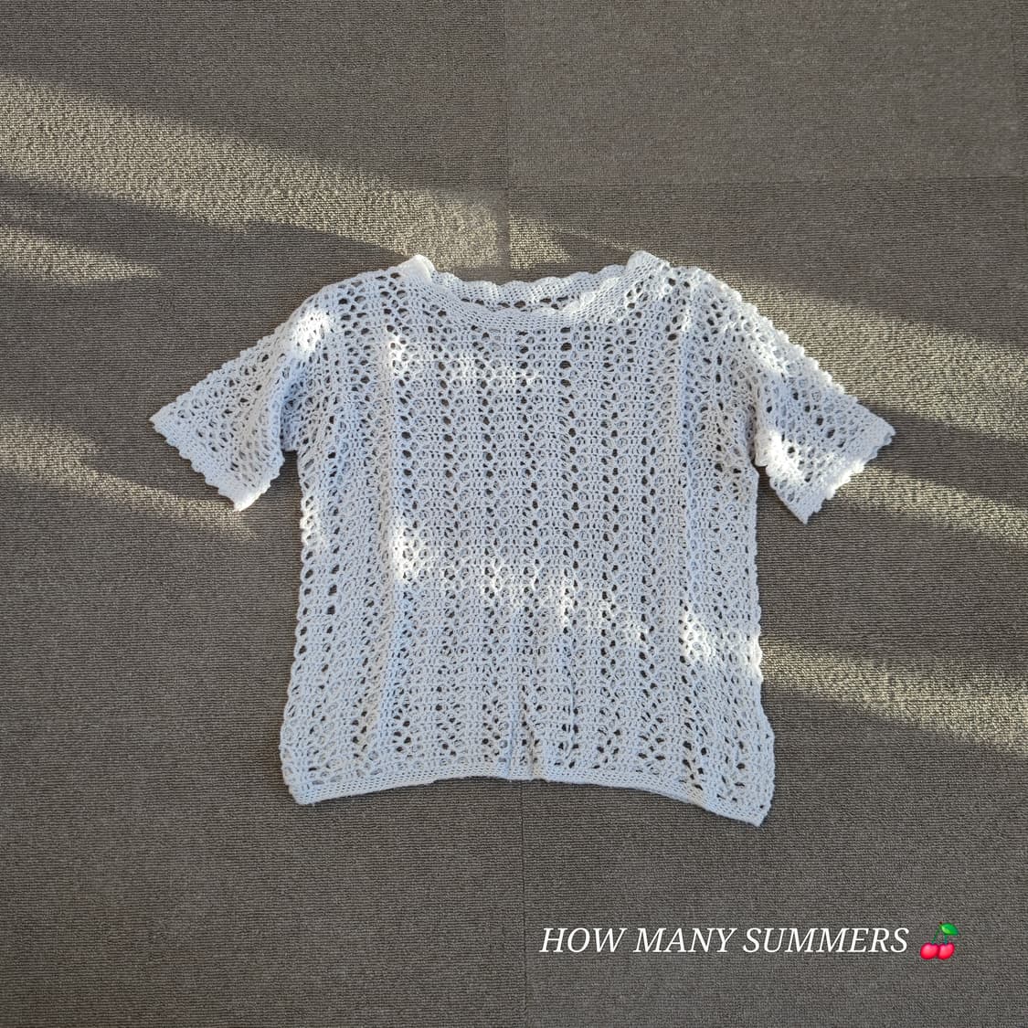 화이트 여름 반팔 니트 상품이미지1