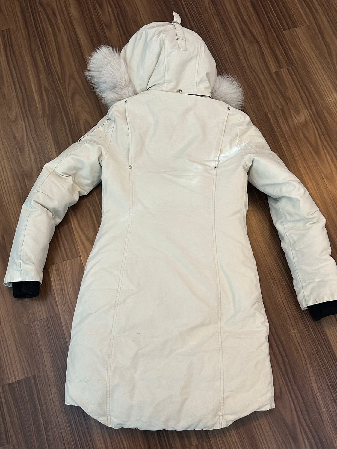 무스너클 스틸링 패딩 XS 크림화이트 상품이미지9