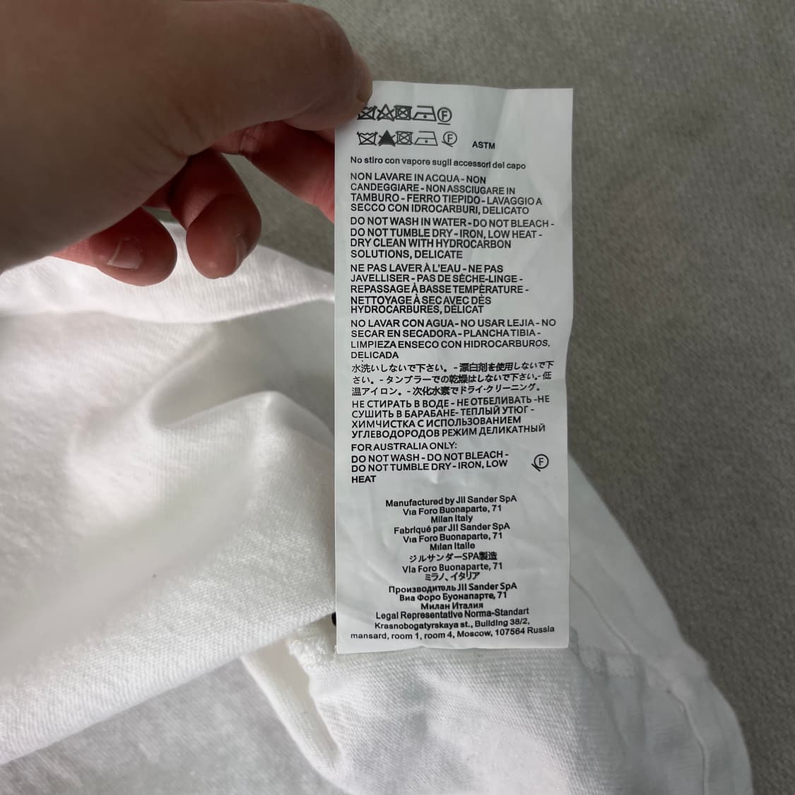 105 질샌더 빅로고 반팔 티셔츠 상품이미지5