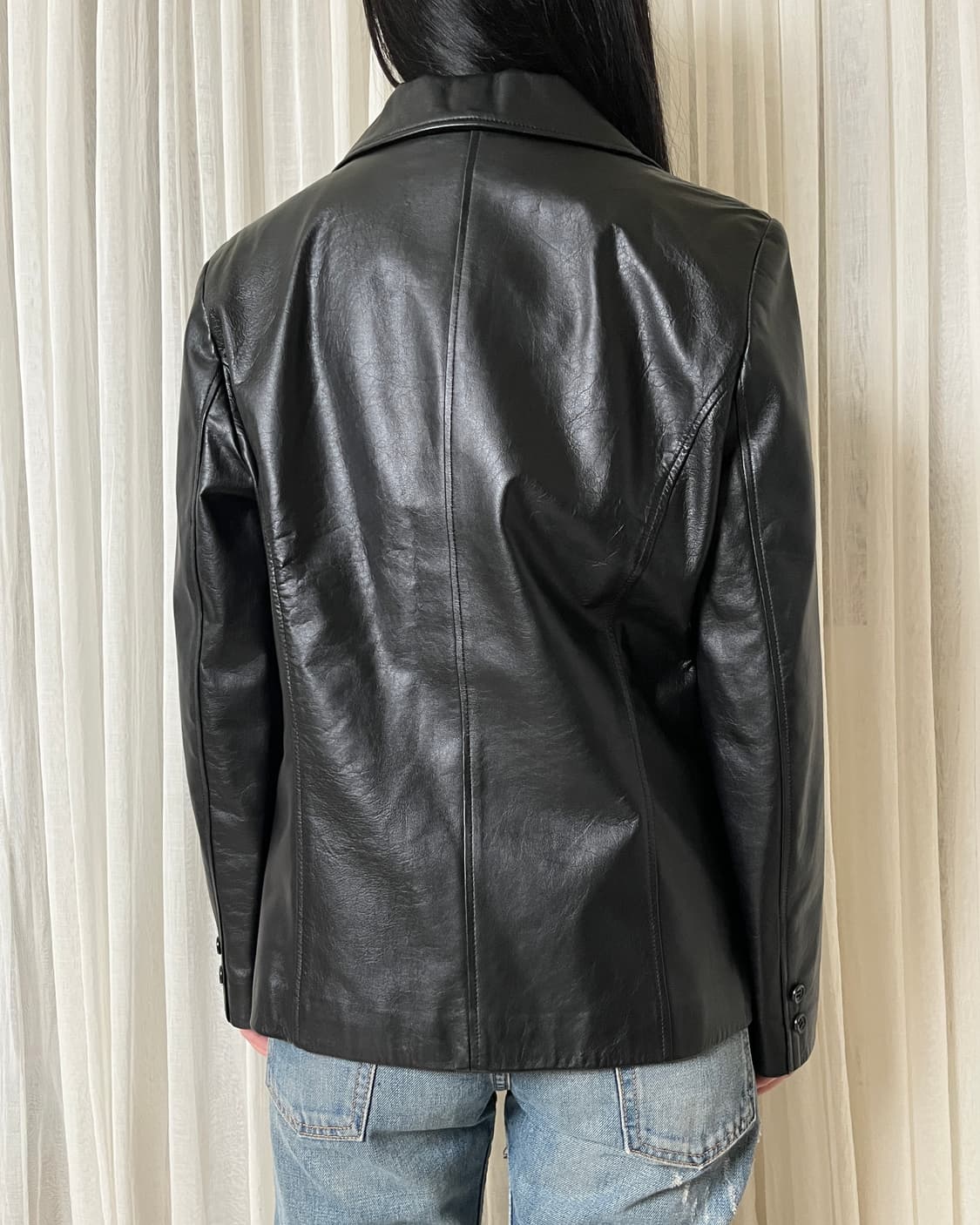 발망 쉽스킨 레더 블레이저 balmain sheep skin 자켓 상품이미지10