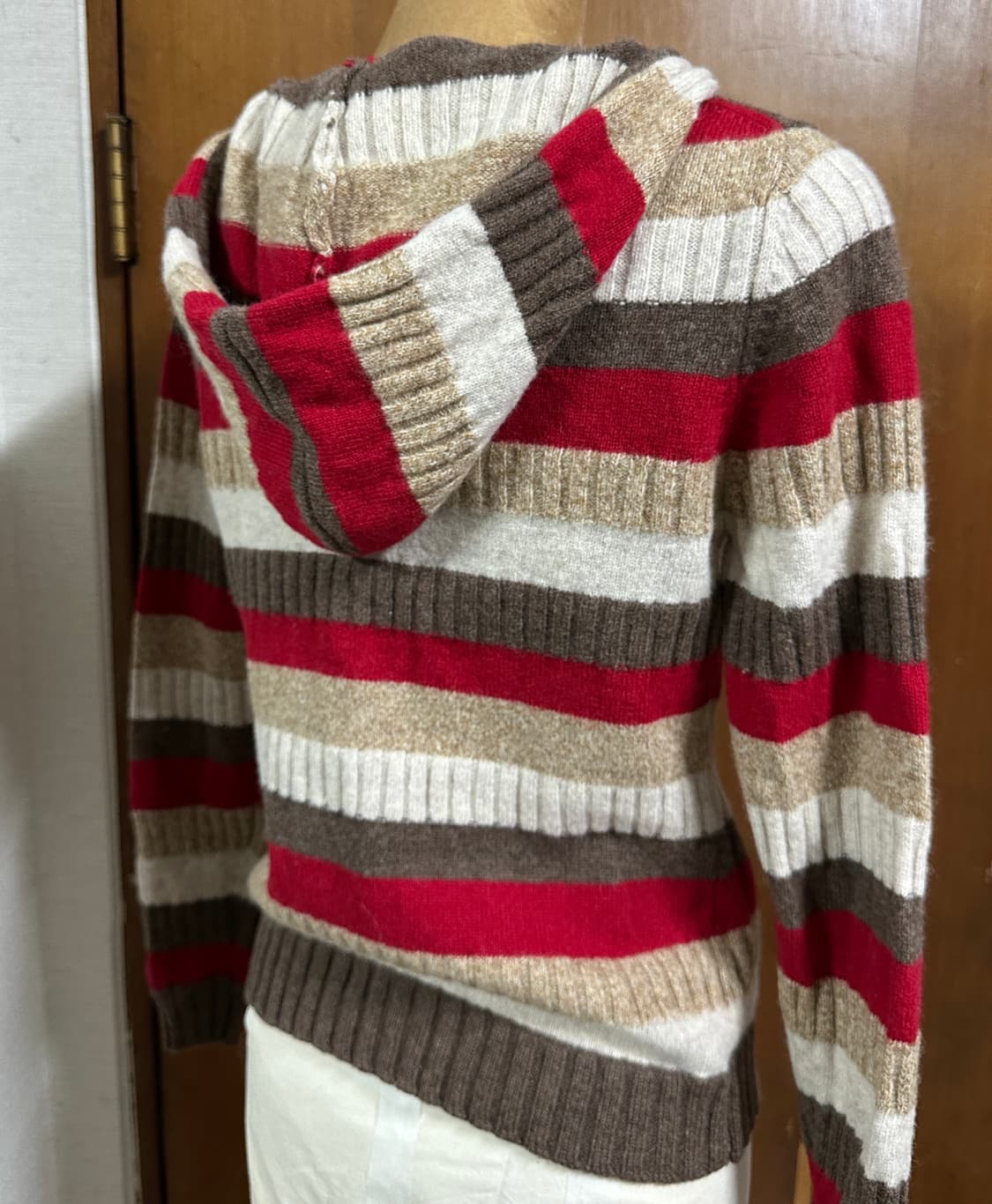 attention wool100% 후드 니트 집업 상품이미지2