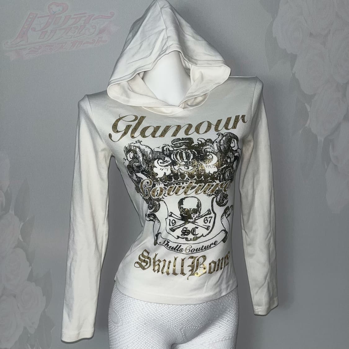 Skull & Bones  00‘s 갸루 y2k 페어리 그런지 스컬 후드 상품이미지2