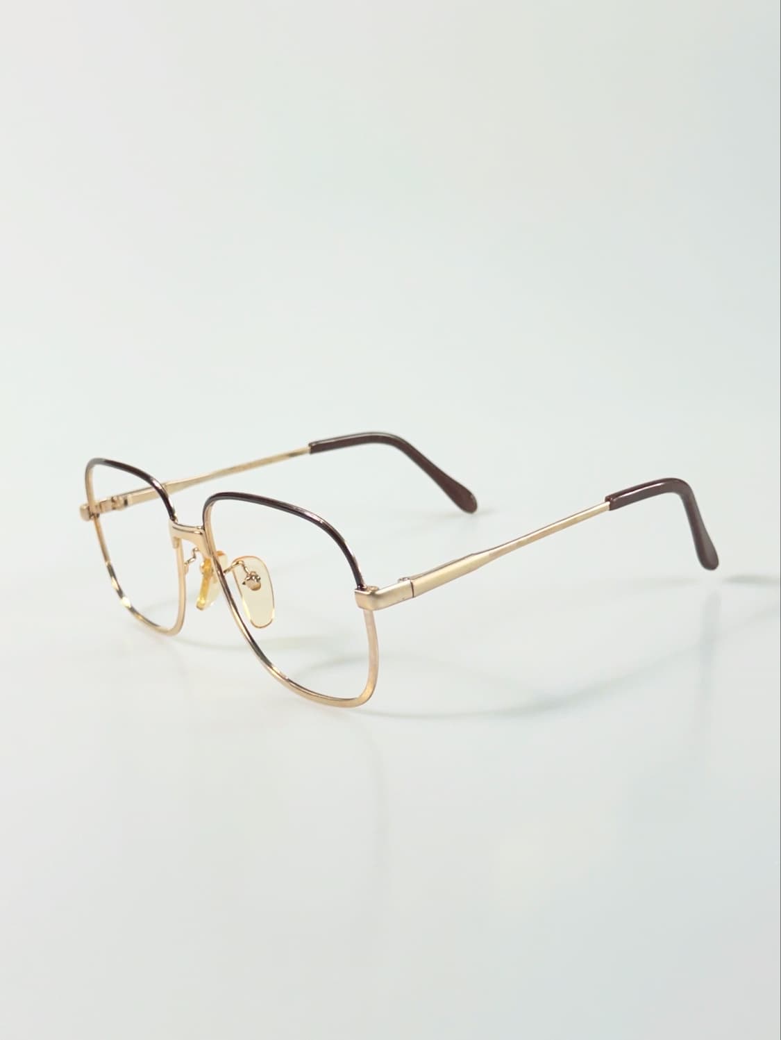 80s LANCEL 란셀 골드 클래식 스퀘어 빈티지 안경 상품이미지3