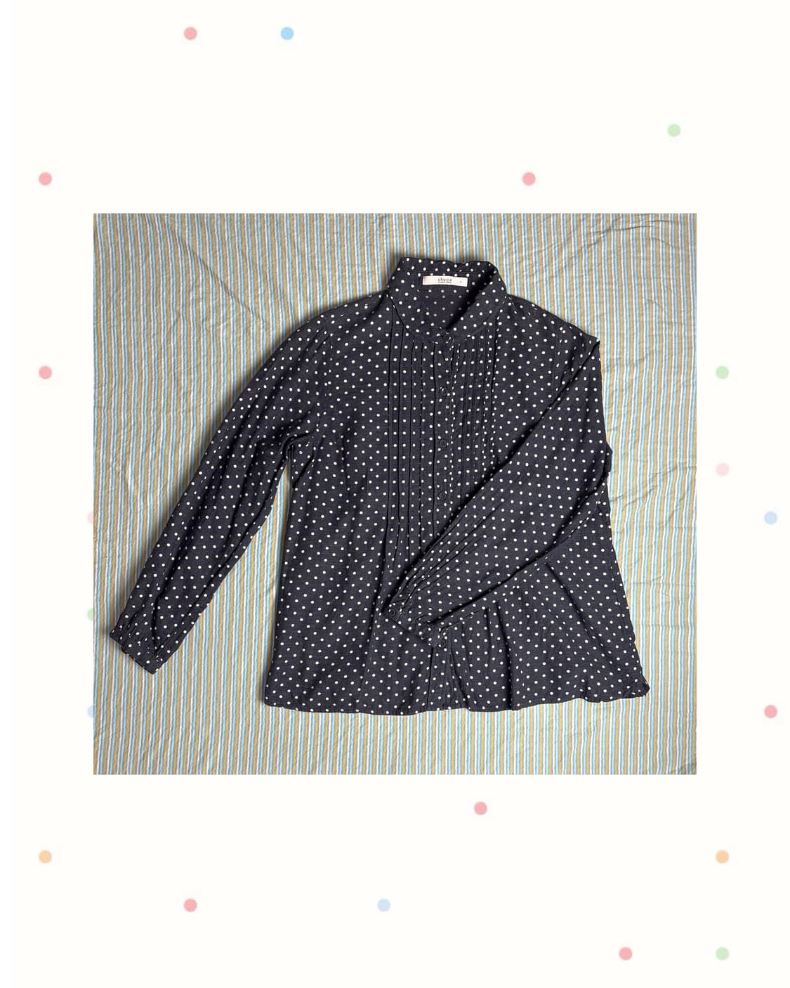 다크 그레이 도트 셔츠 상품이미지1