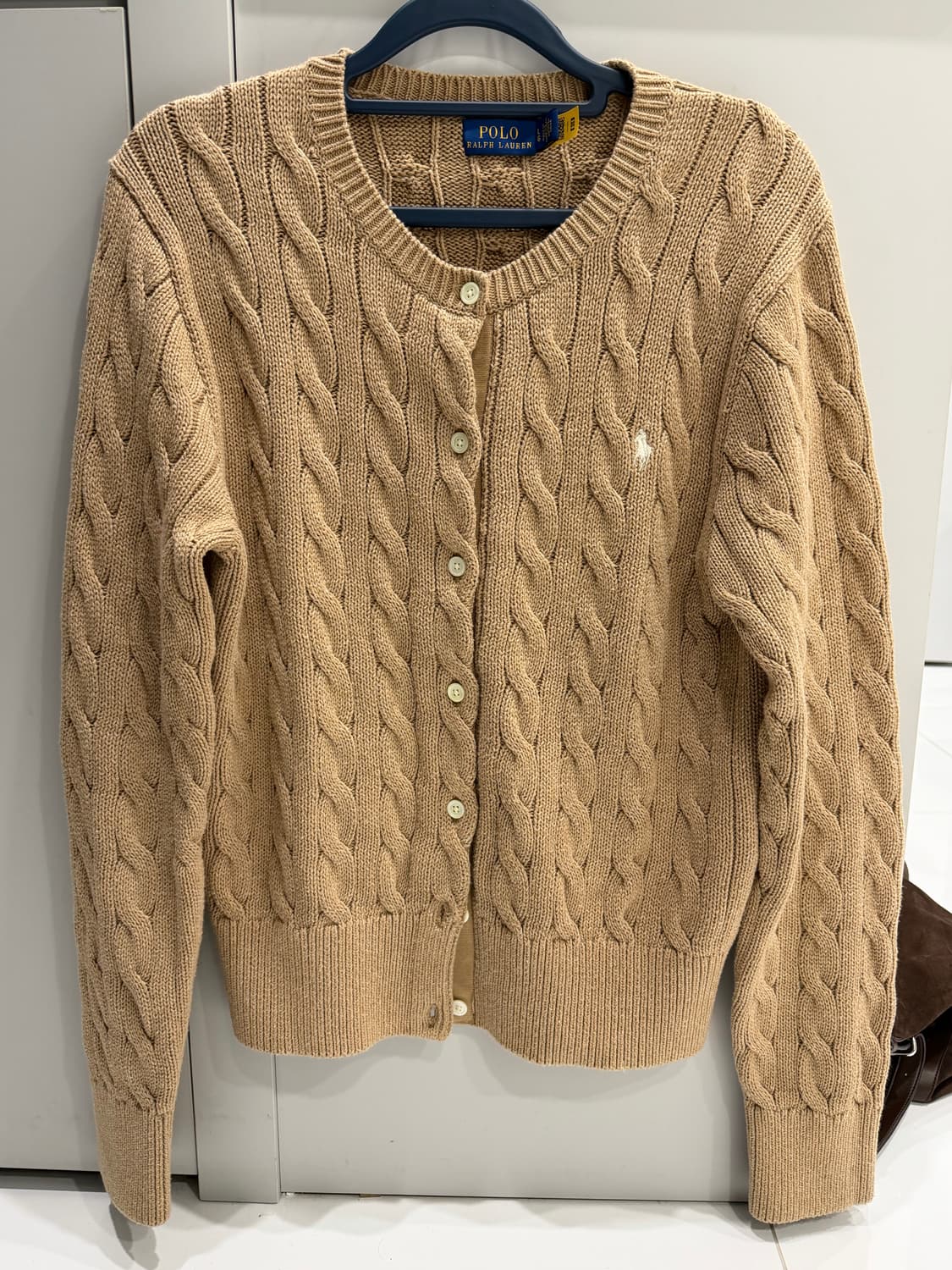 폴로 브라운 니트 가디건 상품이미지1