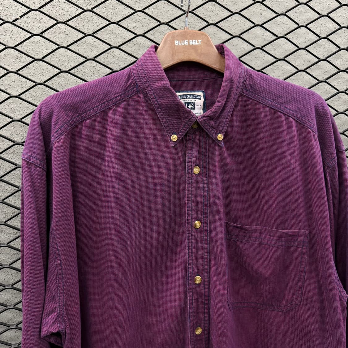 LEE 옥스포드 셔츠 후면 플릿스티치 디테일 보카시 멀티컬러 상품이미지4