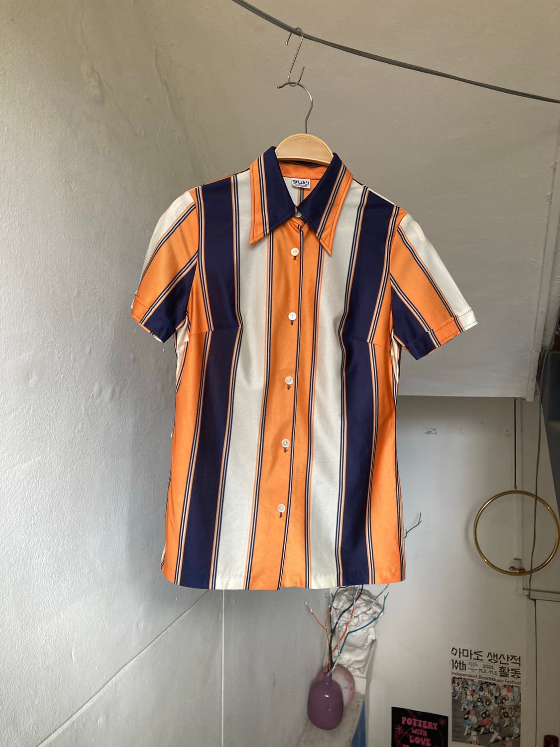 y2k 슬림핏 스트라이프 셔츠 상품이미지1