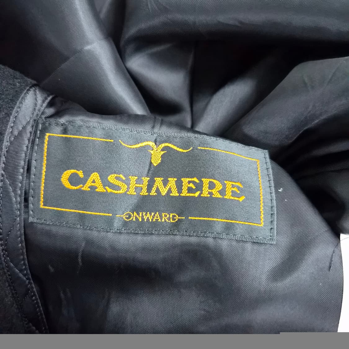 캐시미어100 하이넥 라글란 블랙 롱코트 상품이미지9