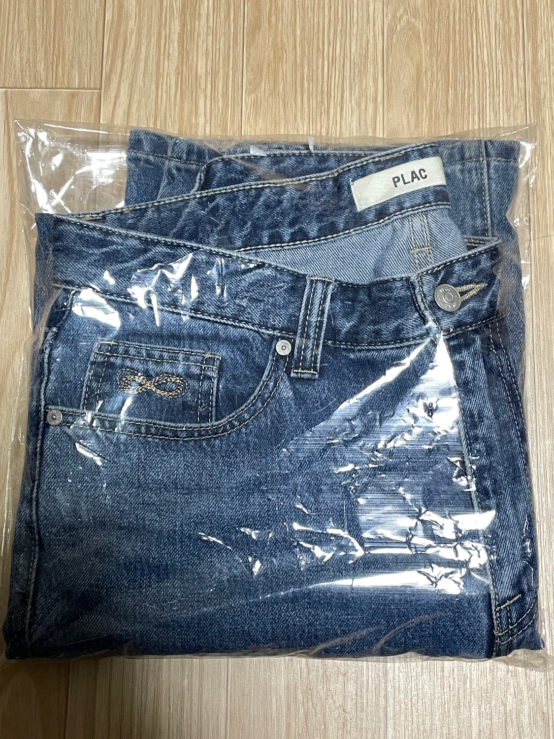 32) PLAC 청바지 스트레이트 세미 와이드 데님 팬츠 상품이미지9