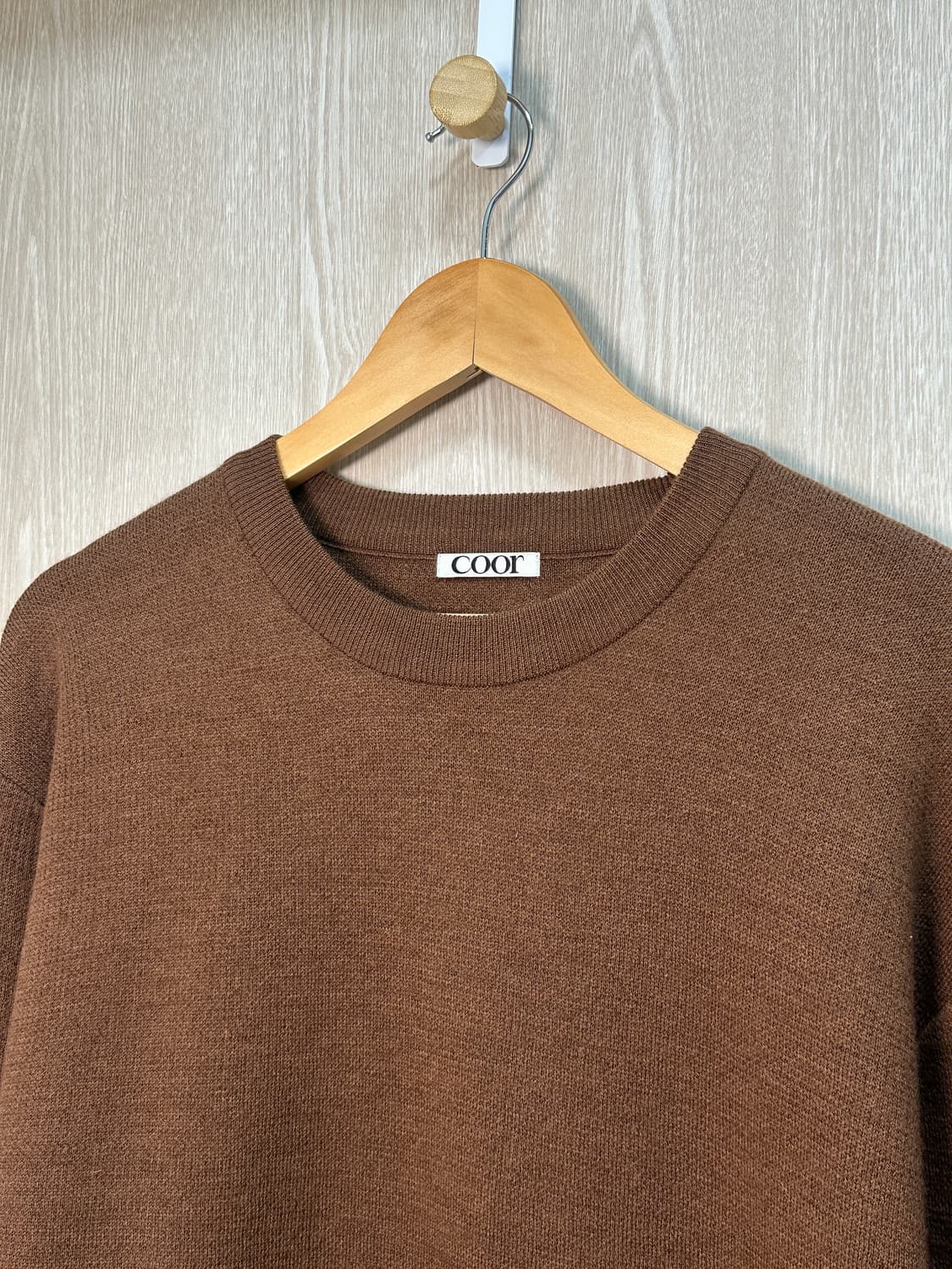 23fw)미시착)쿠어 coor 캐시미어 울 니트 브라운/L 상품이미지2