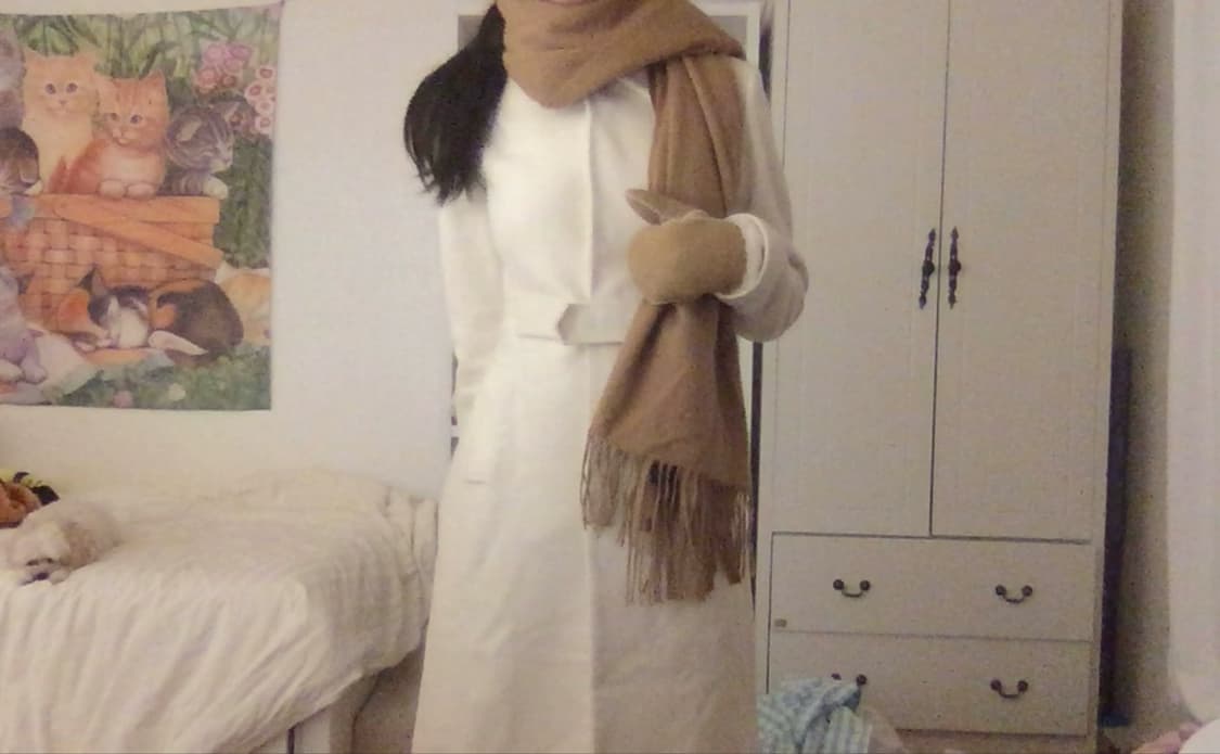 Moda International ivory wool long coat 상품이미지1