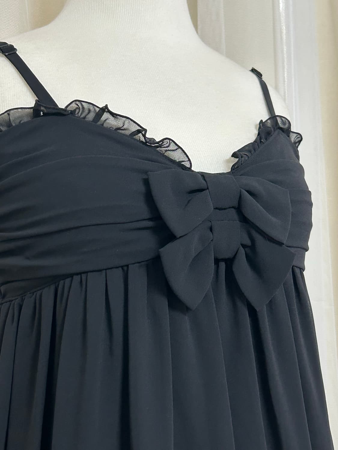 L’est rose 리본 플로럴 자수 원피스 갸루 고스  상품이미지2