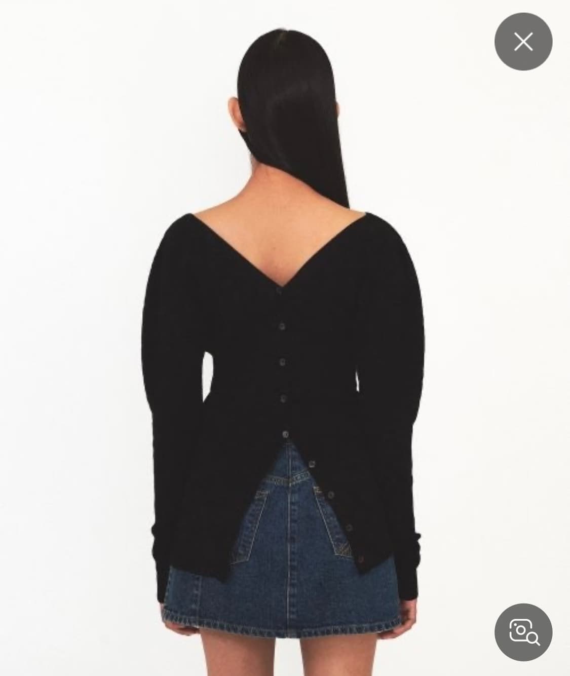 DIAGONAl_ V NECK SILHOUETTE CARDIGAN 상품이미지2