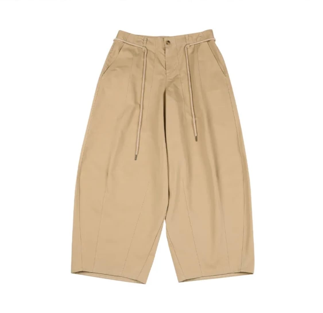 Oversized Cotton Nylon Pants [Beige] 상품이미지1