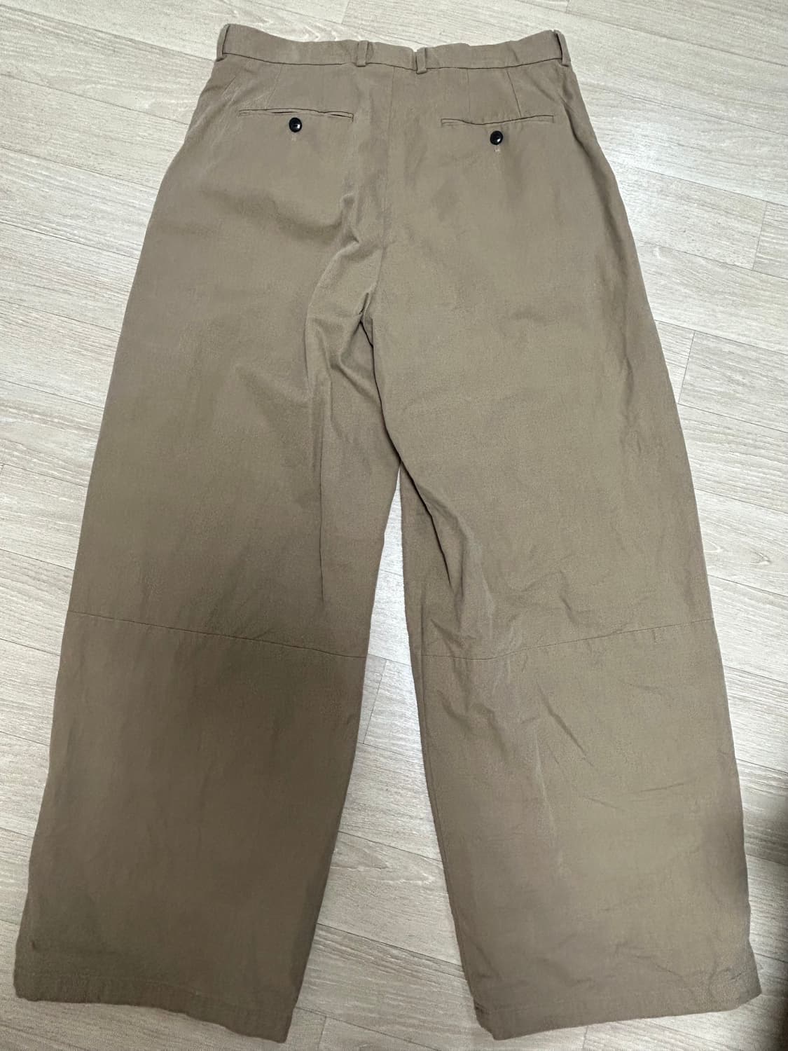 (5, XL) 해칭룸 와이드 커브 트라우저 베이지 치노팬츠 상품이미지7