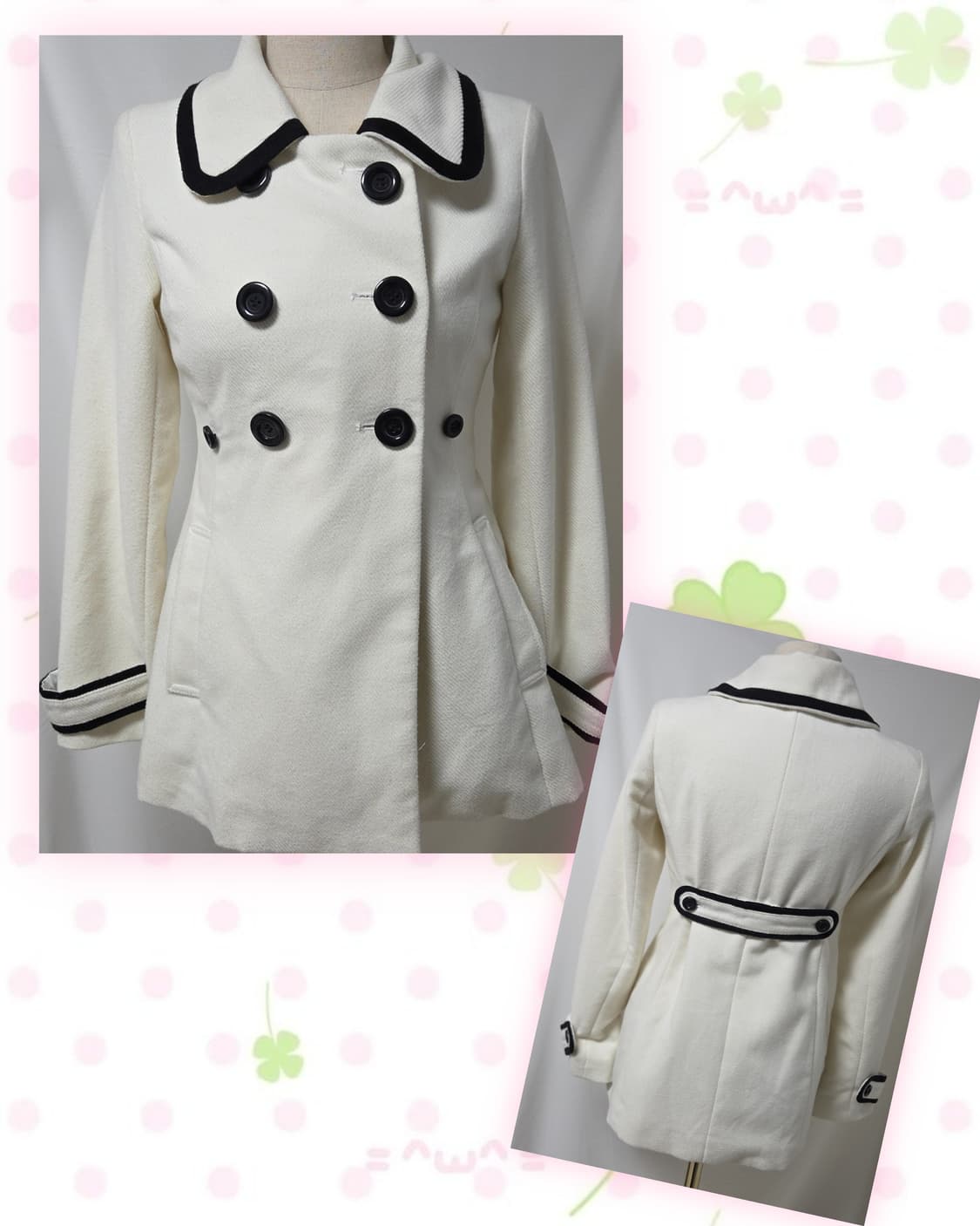 화이트 갸루 코트 상품이미지4