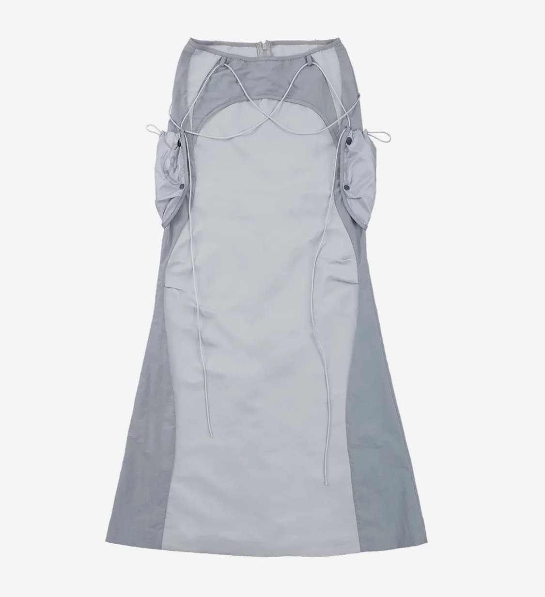 오호스 ojos Pocket Bag Long Skirt / Grey 1 상품이미지1