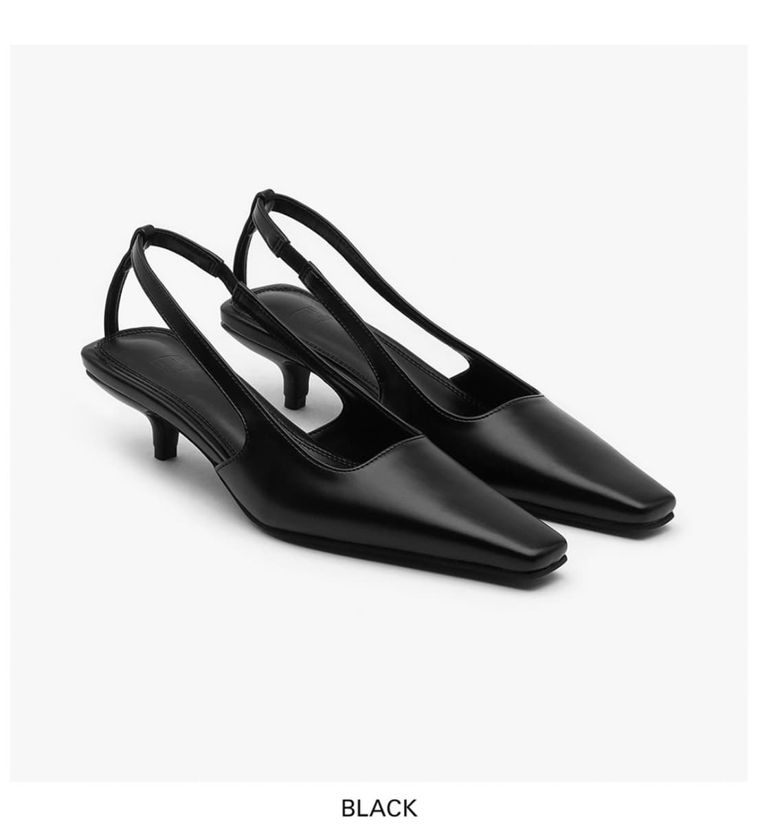에퓨레 스퀘어 슬링백 구두 블랙 245 상품이미지1