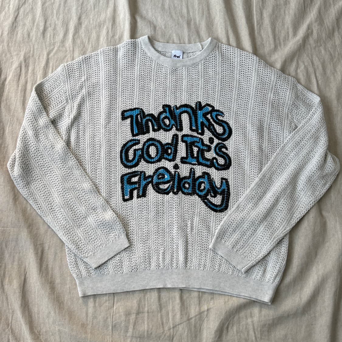 프라이 펀칭 슬로건 피오 니트 M 상품이미지1