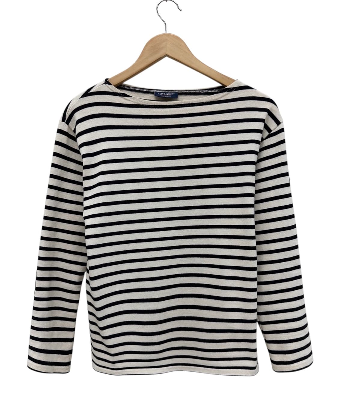 세인트제임스 줄무늬 롱슬리브 긴팔티 아이보리&블랙 (S) 상품이미지1