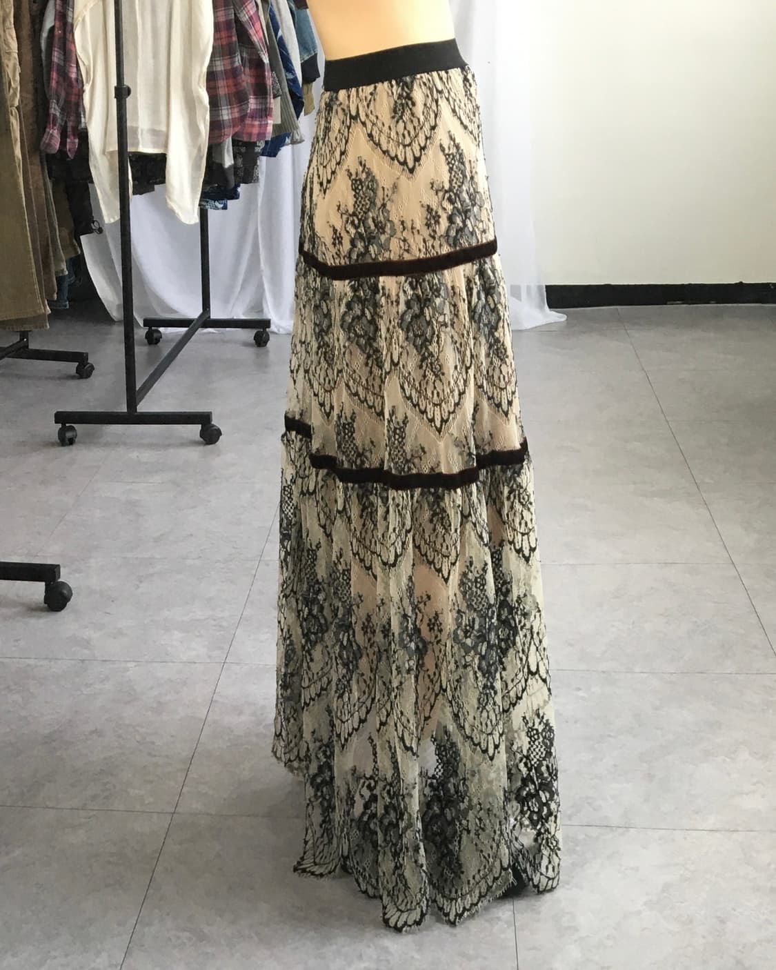 Ornament pattern lace skirt 상품이미지6