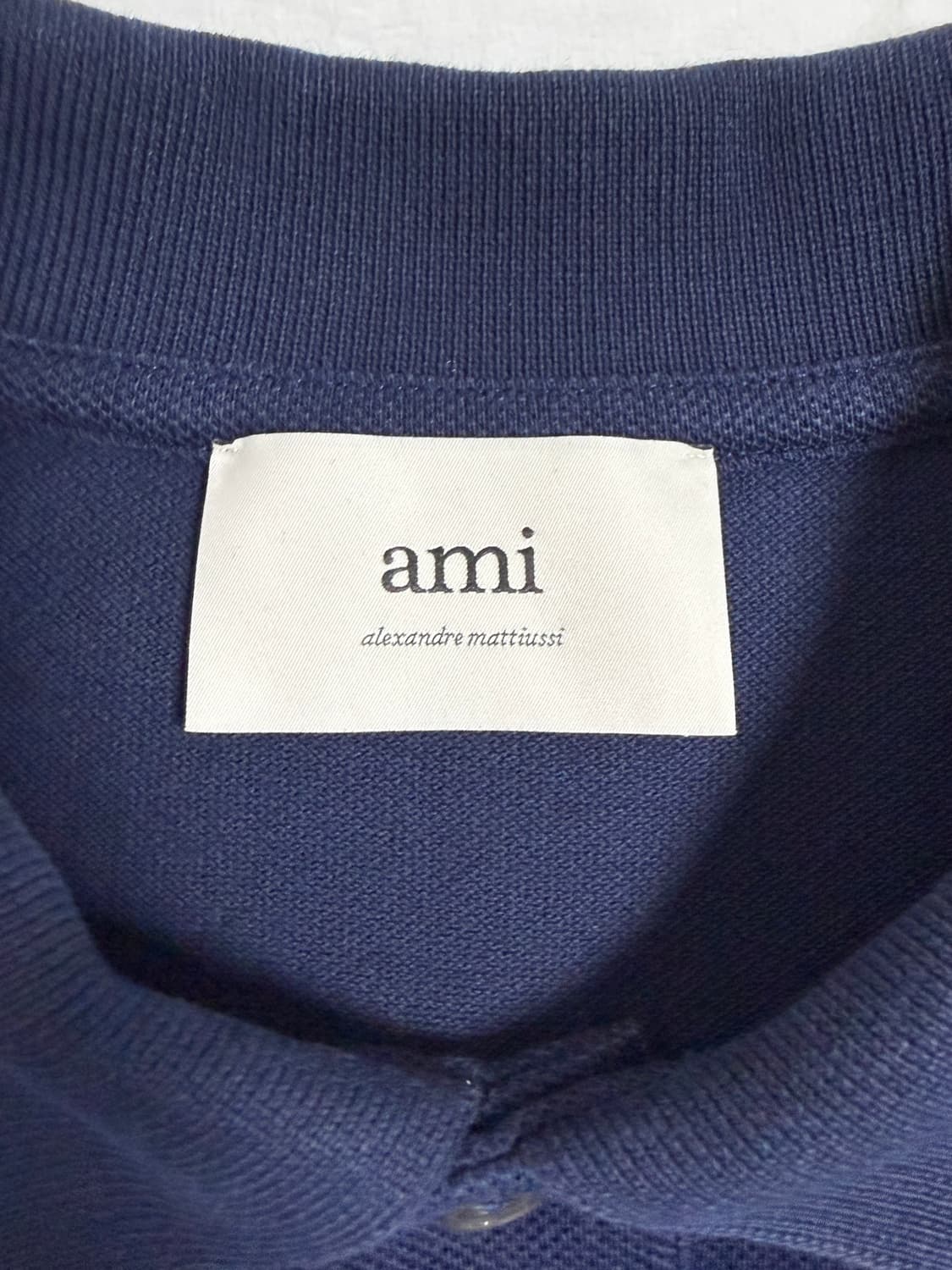 [급처] 아미(AMI) 하트 로고 폴로 네이비 상품이미지7