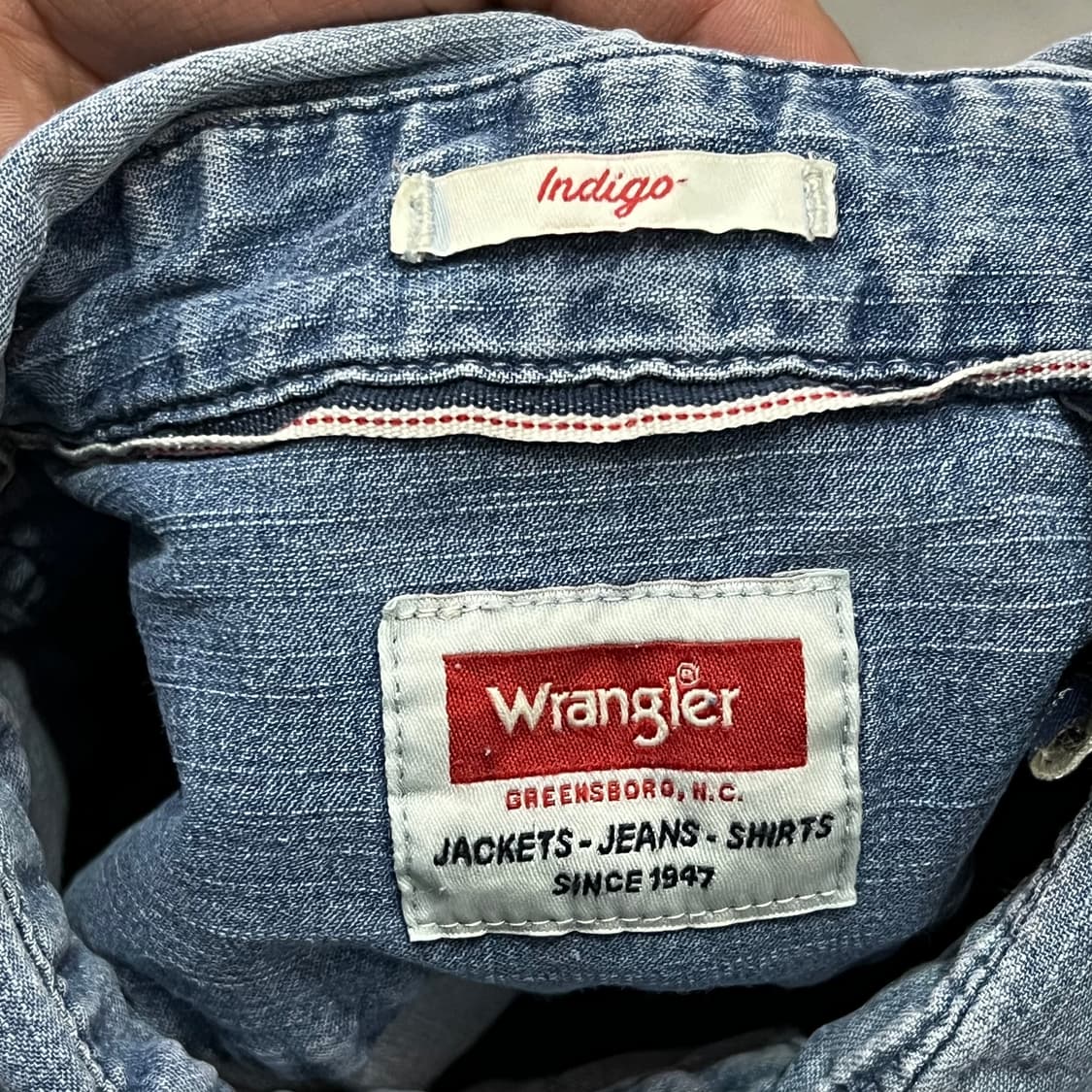  랭글러 웨스턴 데님 셔츠 y14673 상품이미지7