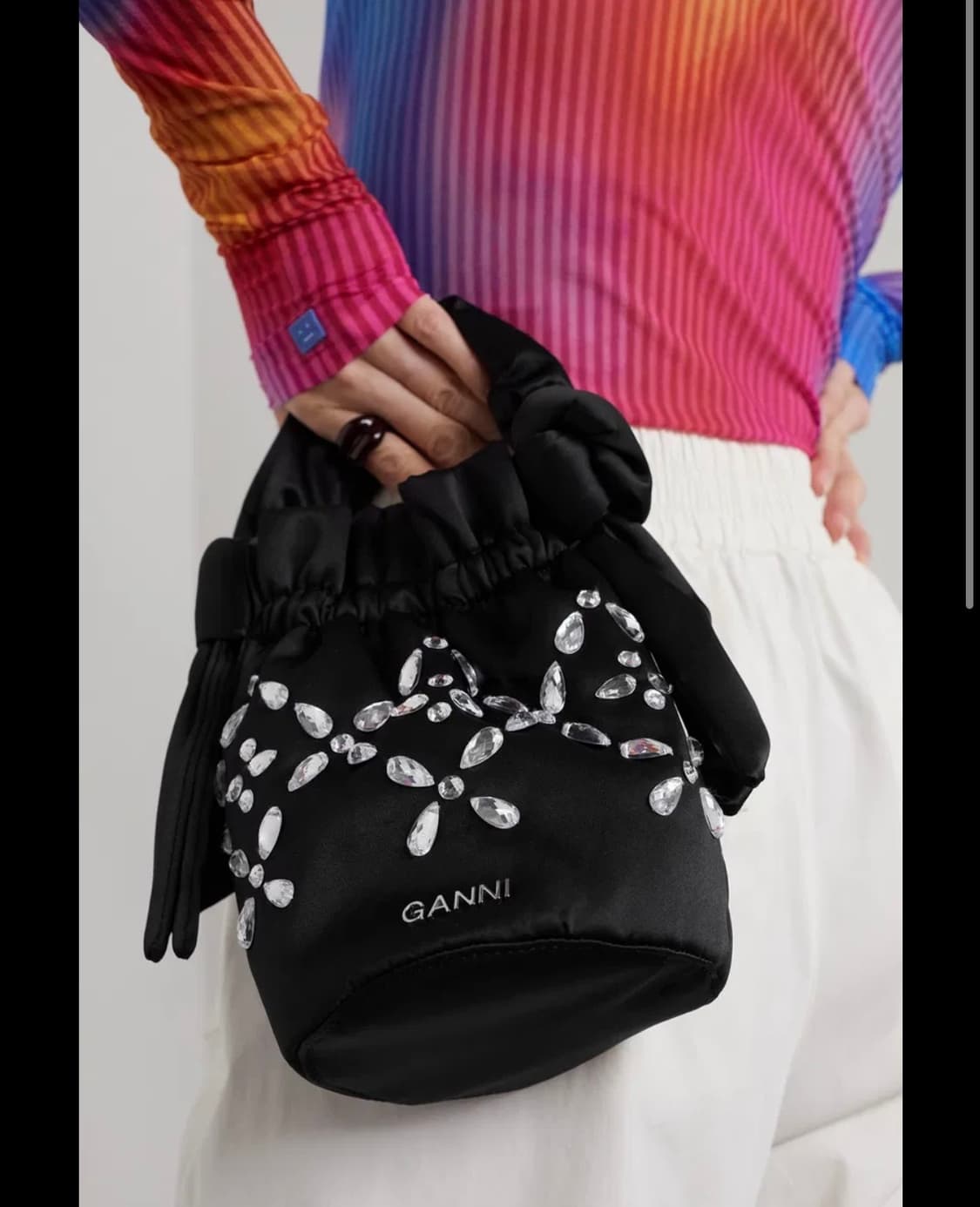 Ganni 가니 크리스탈 비즈 토트백 상품이미지6