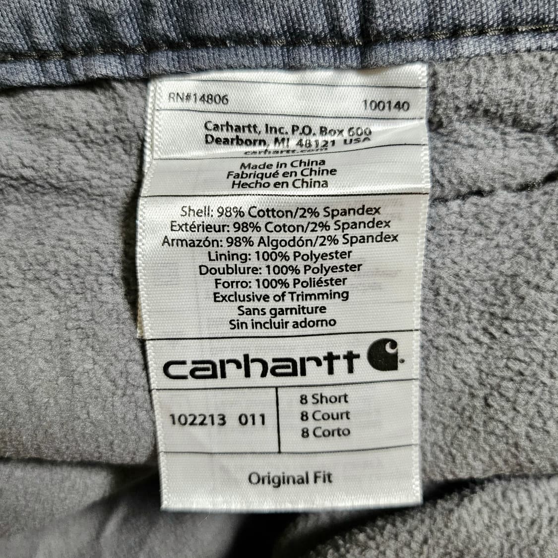 [32][칼하트]OG 크로포트 싱글니 카펜더 워크팬츠(플리스) 상품이미지8