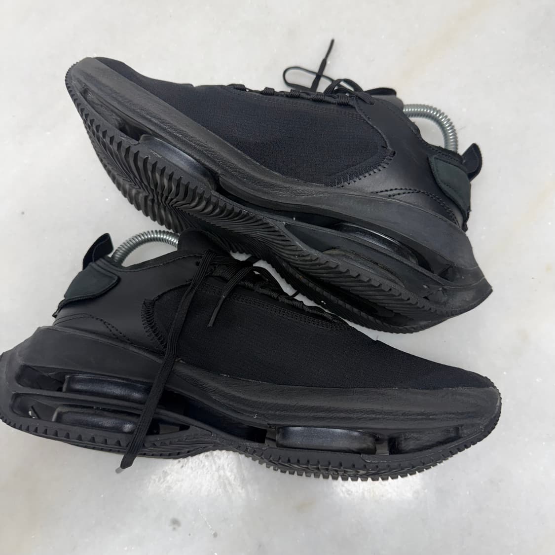 (250)나이키 운동화 줌 더블 스택트 올블랙 상품이미지7