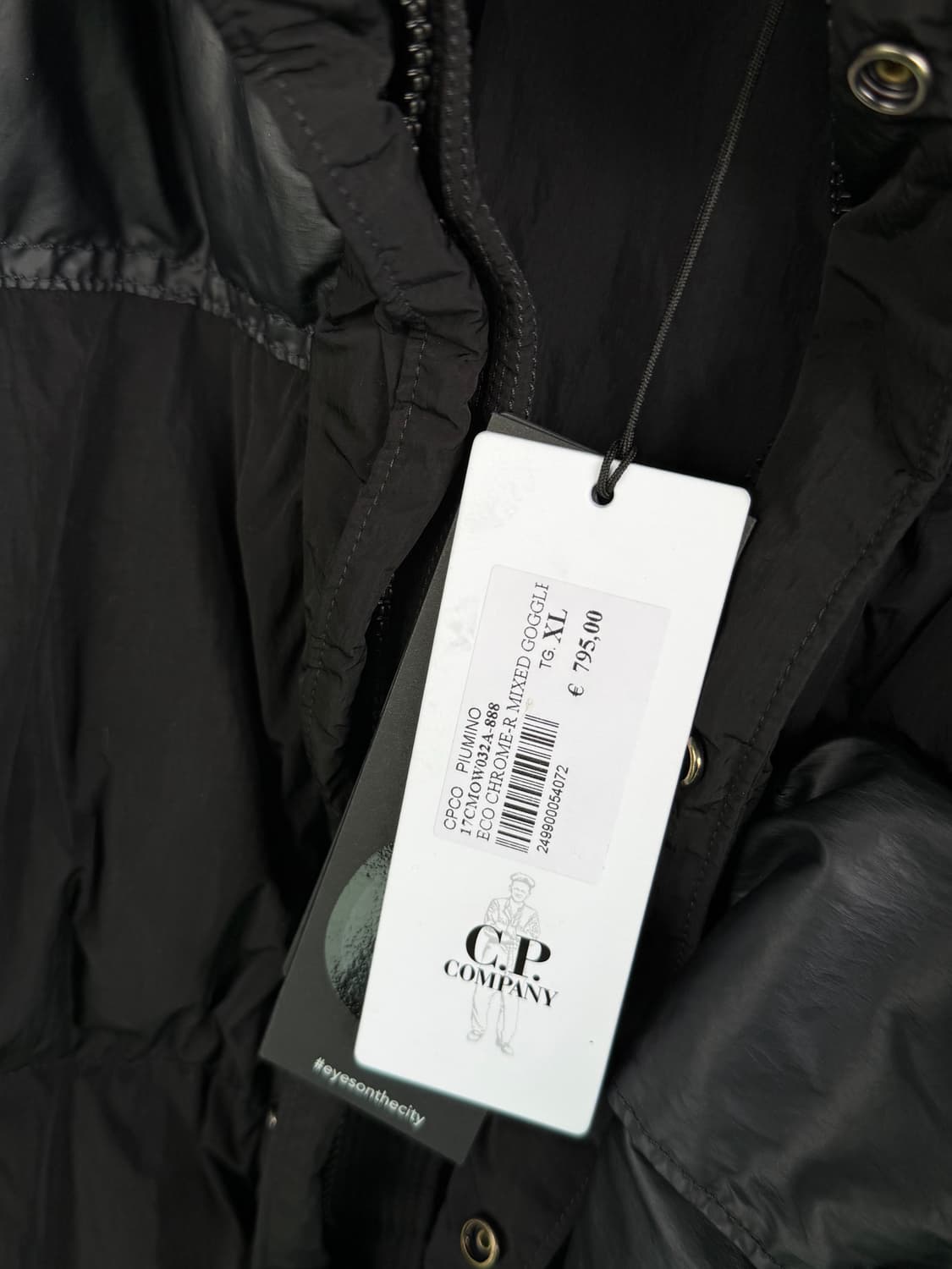 (새제품) CP 컴퍼니 24FW에코크롬 고글 다운 토탈이클립스 블루 XL 상품이미지4