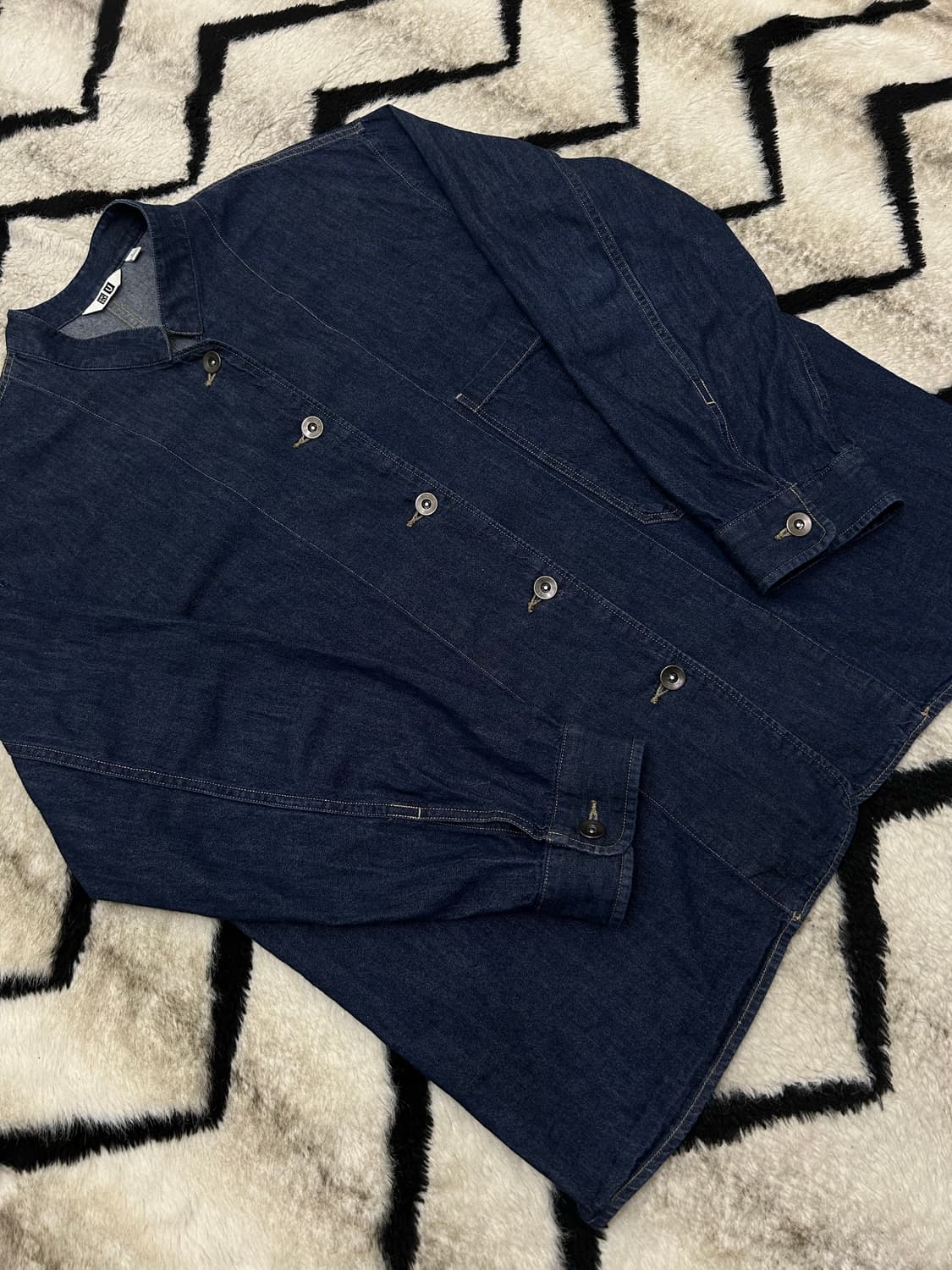 [L]유니클로U 르메르 데님 셔츠 자켓/진청 상품이미지2