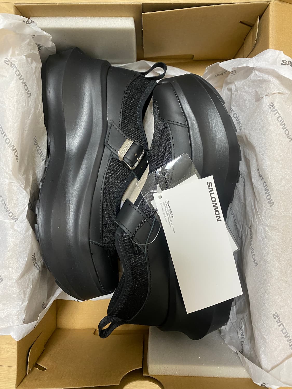 꼼데가르송 살로몬 메리제인 플랫폼 블랙 235 상품이미지2