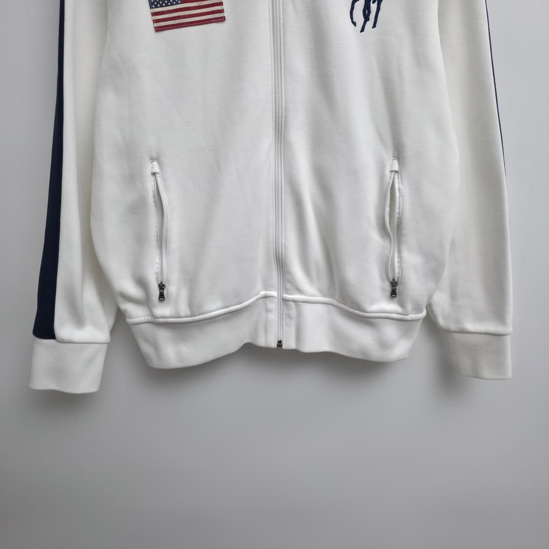 [M] 폴로 랄프로렌 USA 성조기 화이트 집업 상품이미지3