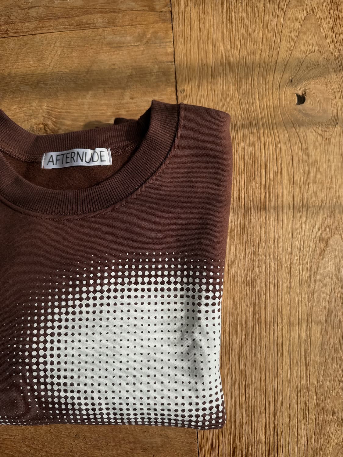 [애프터누드] 브라운도트 스웨트기모셔츠 상품이미지3