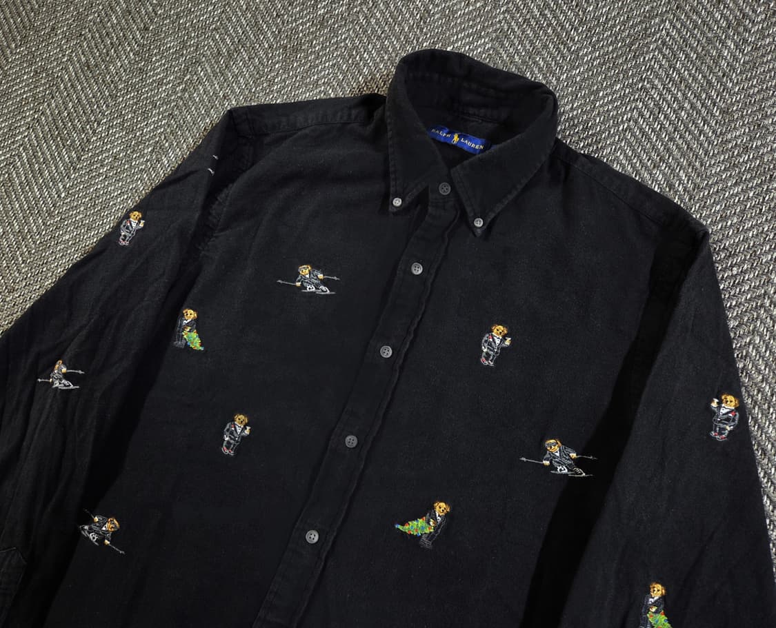 폴로 랄프로렌 멀티 베어 블랙 셔츠 상품이미지1