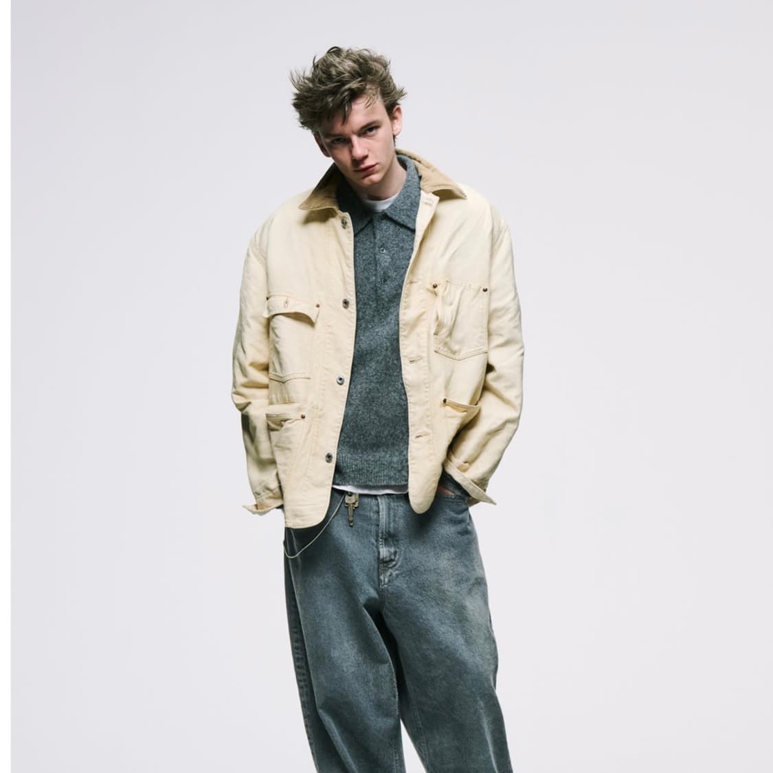 [3]아프레쎄 25AW Vintage Silk Hemp Jacket 상품이미지2