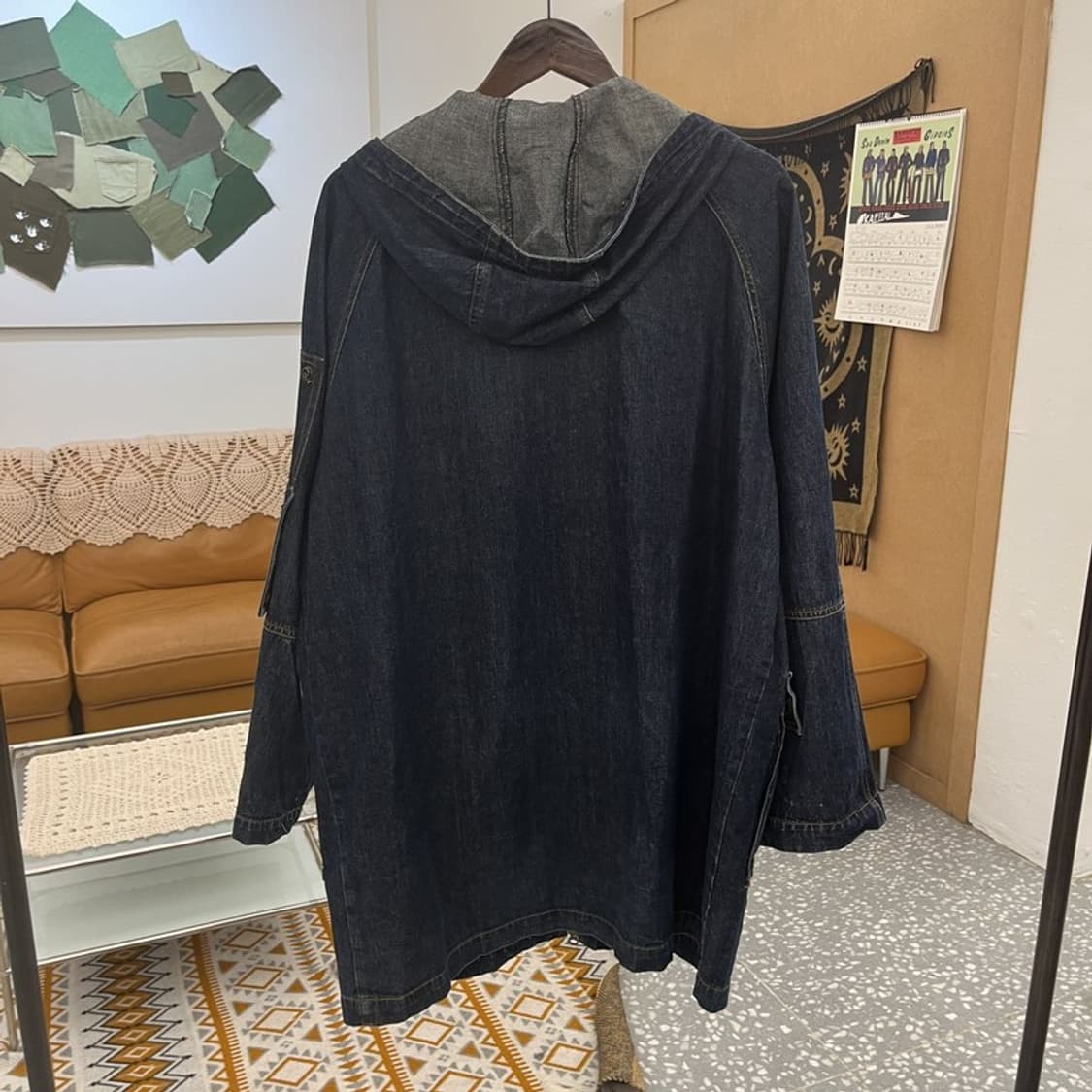 챔피온 올드스쿨 레트로 키치 오버핏 데님 야상 자켓 100 C10950 상품이미지4