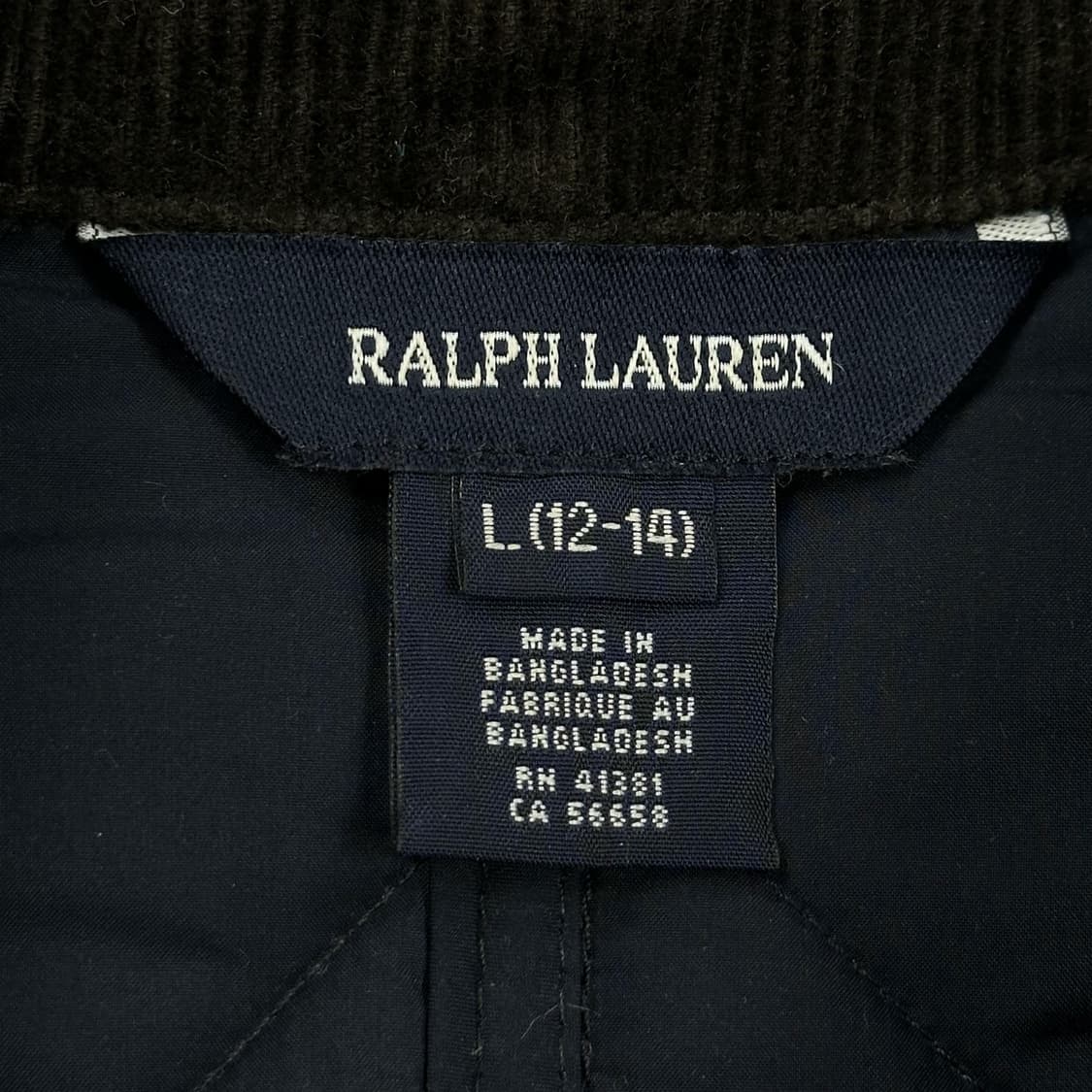 폴로 랄프로렌 포니 걸즈 네이비 퀼팅자켓 (실측 XS 여성추천) 상품이미지5