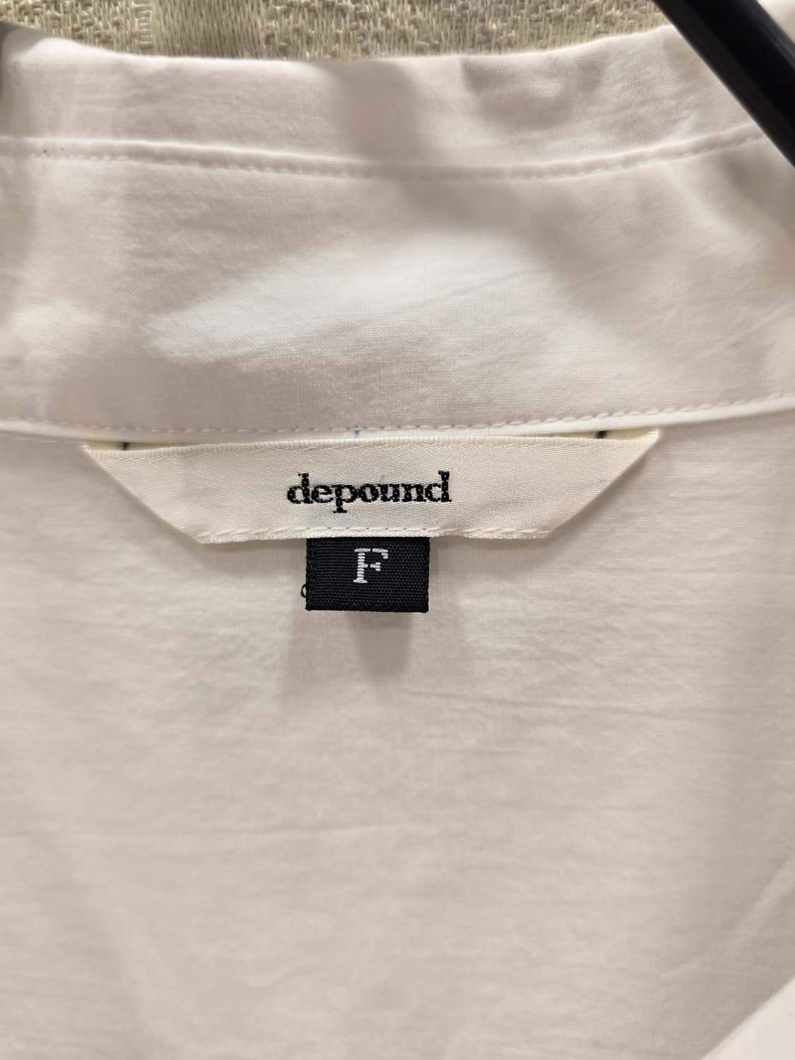 드파운드 depound 여성 화이트 코튼 반팔 셔츠 프리사이즈 상품이미지7