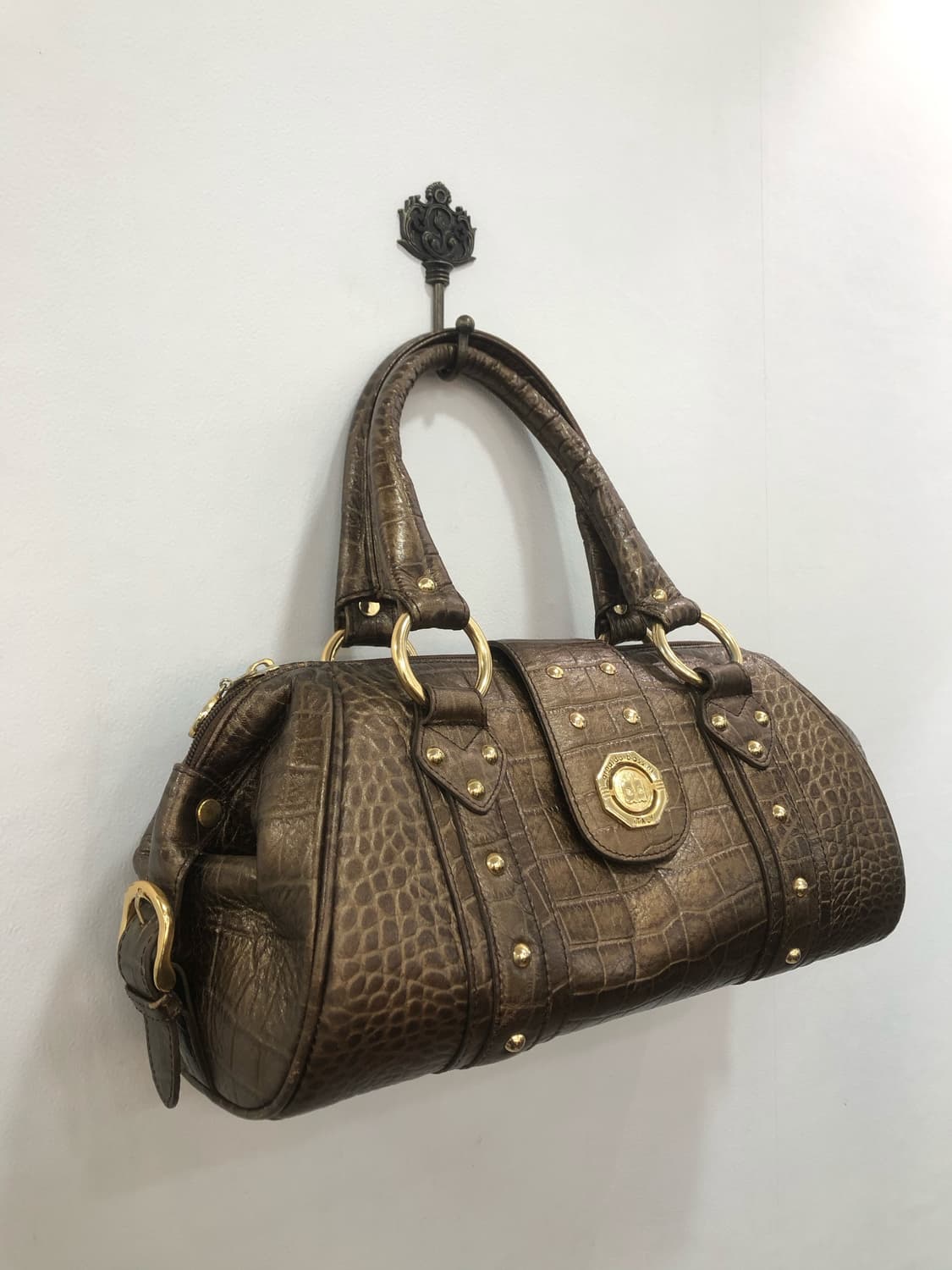 ARNALDO BASSINI brown python tote bag  상품이미지4